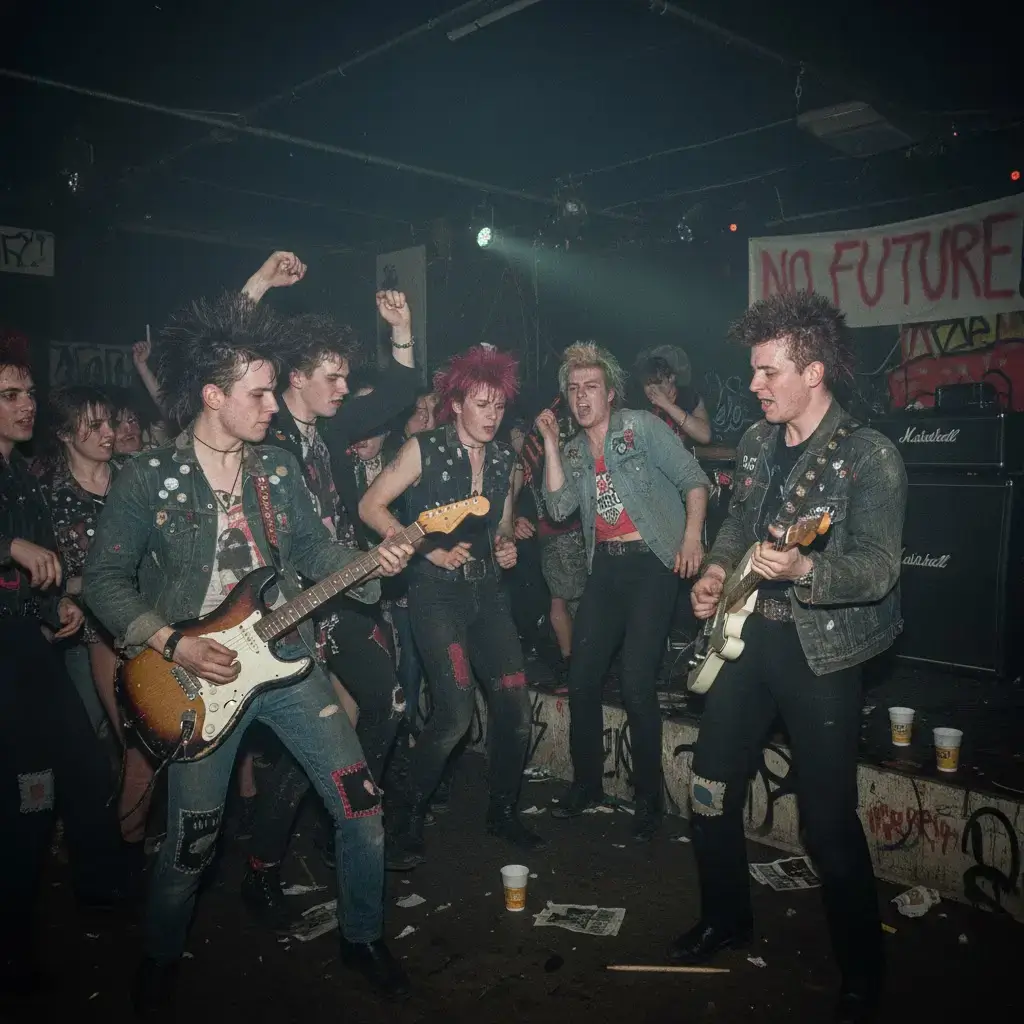 Scene Punk Des Annees 70 - IA