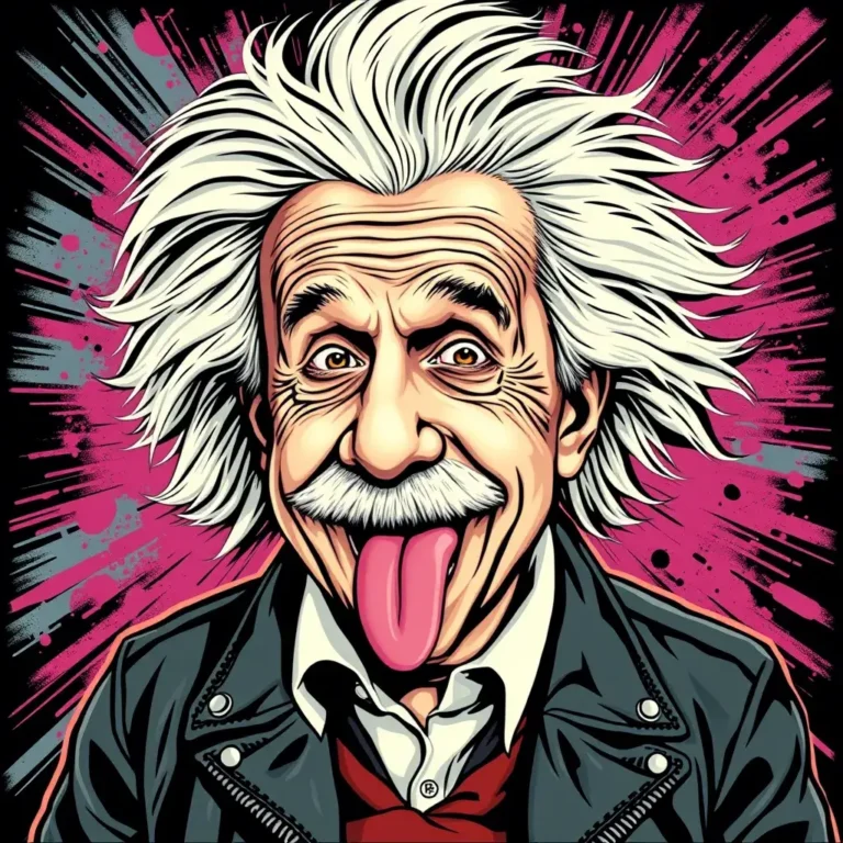 Albert Einstein Qui Tire La Langue -IA