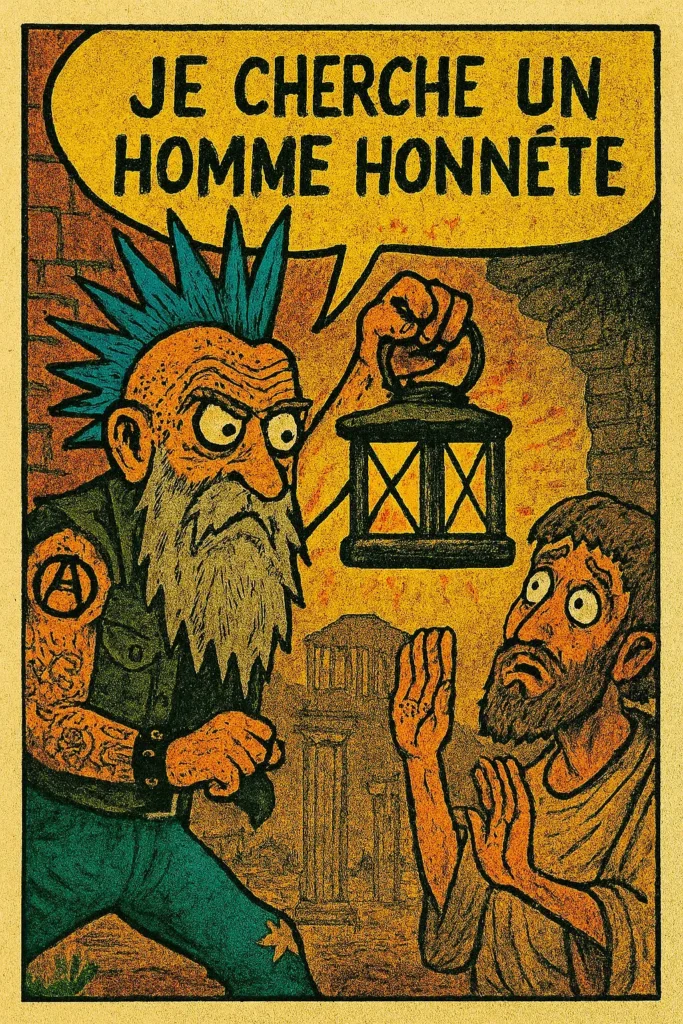 Diogene Et Sa Lanterne En Plein Jour Cherchant Un Homme Honnete 683x1024 1