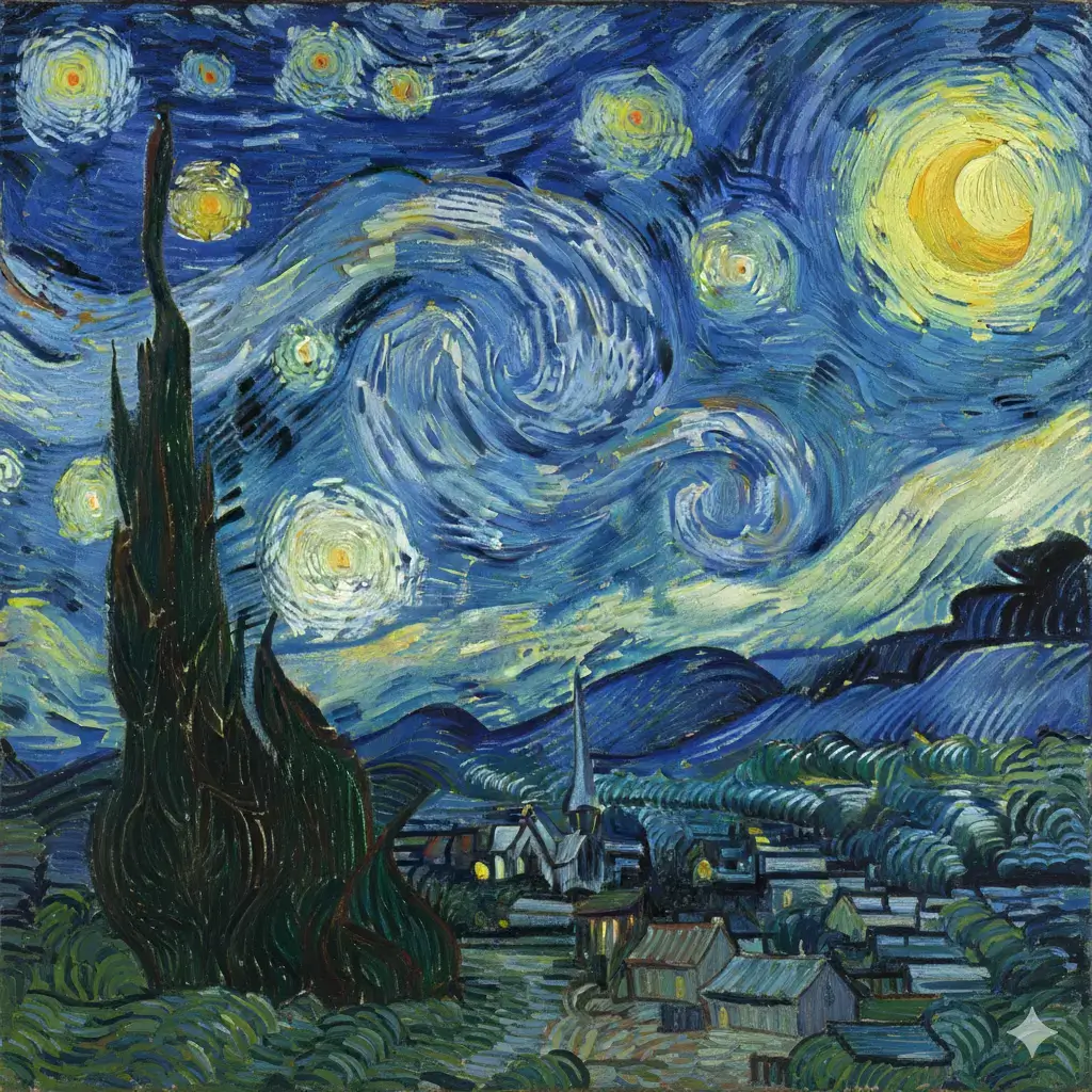 La Nuit Etoilee De Van Gogh Version IA